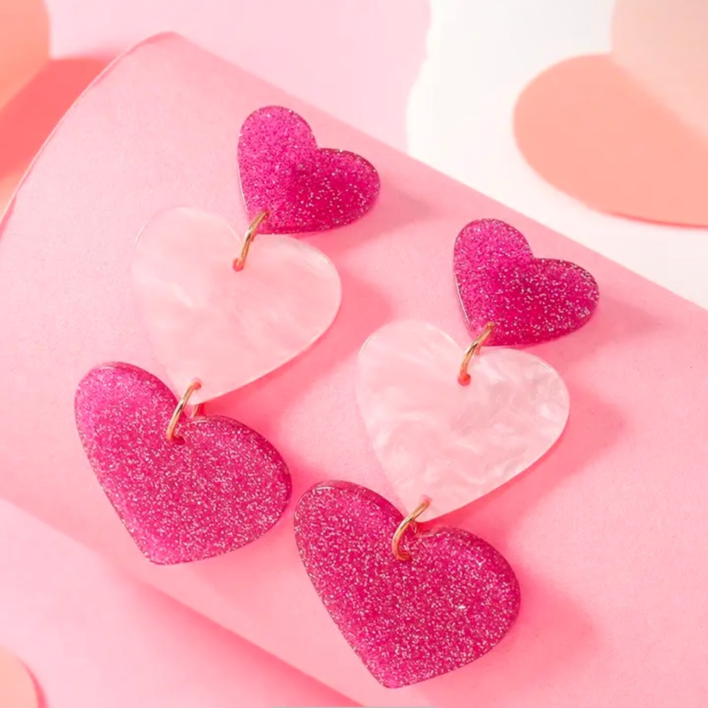 Cute & Sweet Heart-Shaped Earrings